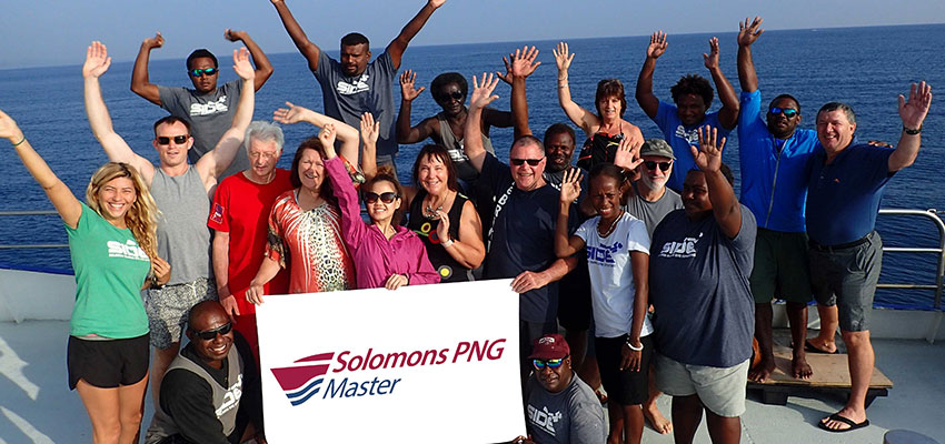 Happy guests on Solomons PNG Master