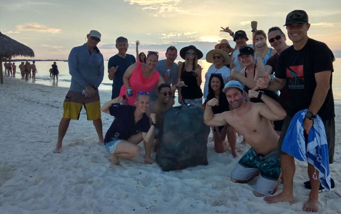 Beach Clean Up in the Maldives